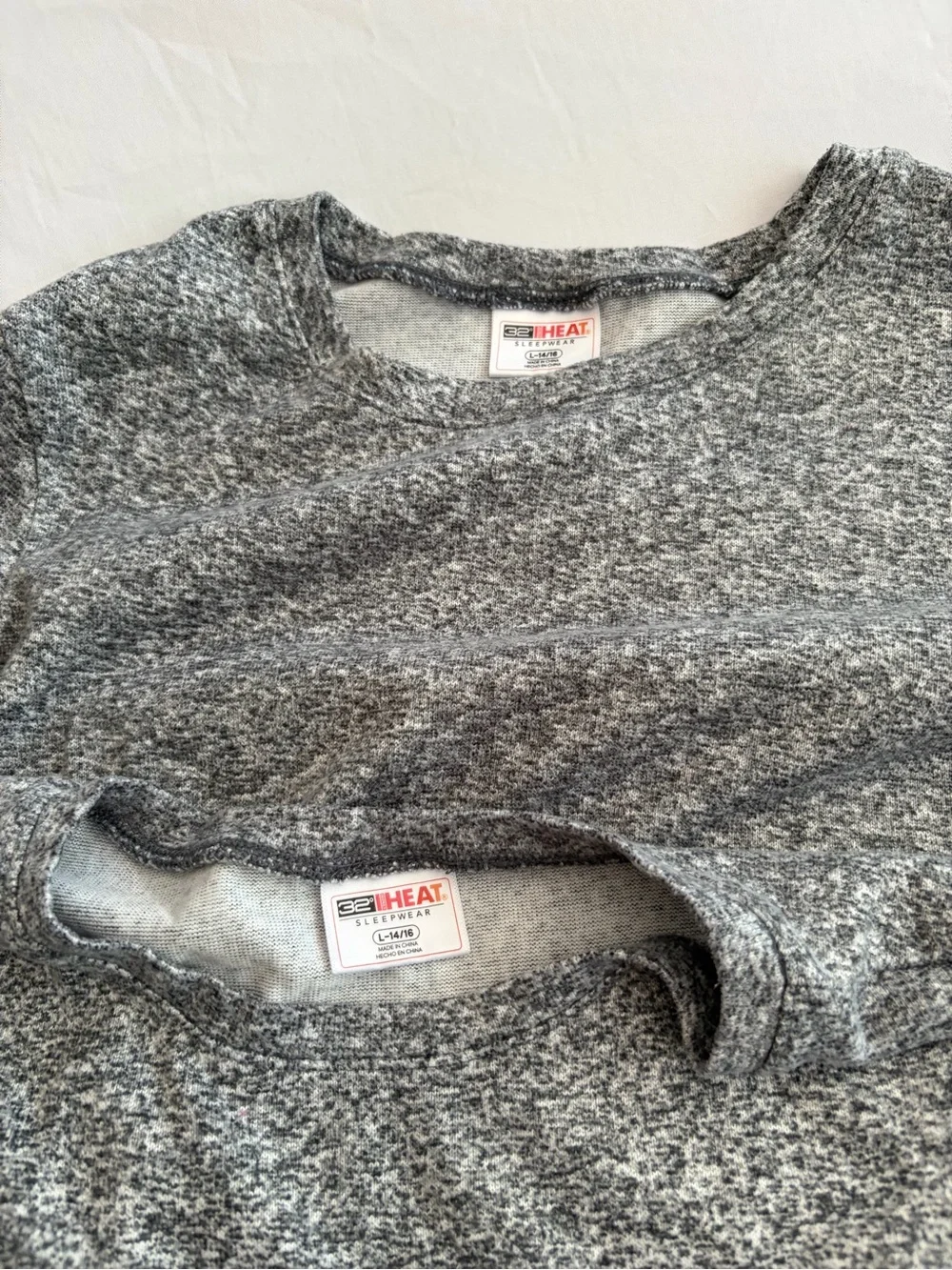 32 Degrees Kids Gray Heather Short Sleeve Pajama Set - Top & Shorts